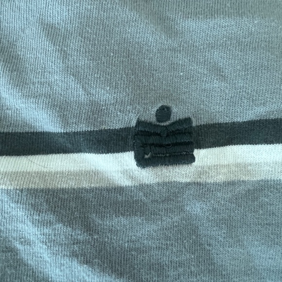 MK Machine Grey and Yellow Striped Cotton Polo Shirt! Sz L! - Picture 3 of 6